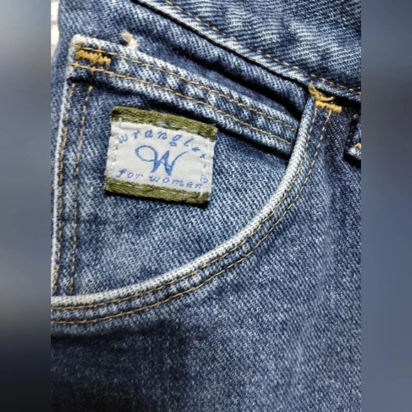 Wrangler Denim Jeans Medium Blue Size 12 32 Vintage Western High Rise - Picture 2 of 4